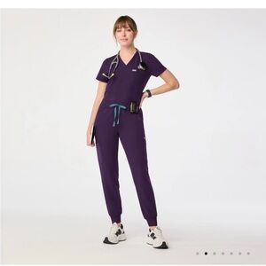 Figs Women’s Scrub Set Purple Jam Color